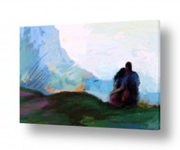 איש גורדון איש גורדון - צייר ואמן רב תחומי - זוג | למרגלות ההר הכחול