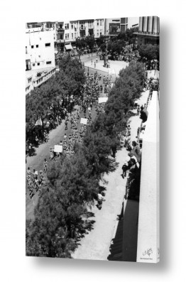 צילומים ארץ ישראל הישנה | תל אביב 1939 - מצעד מחאה