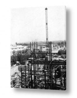 תמונות לפי נושאים מנוף | תל אביב 1937 בנית בית הדר