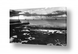 תמונות לפי נושאים מנוף | תל אביב 1937 שקיעה בנמל