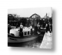 תל אביב חוף תל אביב | תל אביב 1937 טקס בנמל
