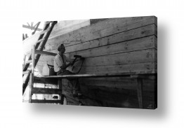 צילומים דוד לסלו סקלי | תל אביב 1937 שיפוץ סירה
