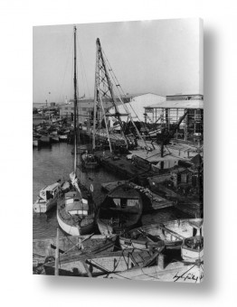 צילומים דוד לסלו סקלי | תל אביב 1937 מנוף וסירות