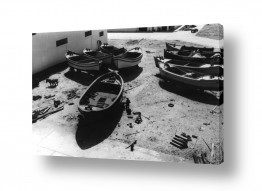 דוד לסלו סקלי הגלרייה שלי | תל אביב 1937 סירות על מזח
