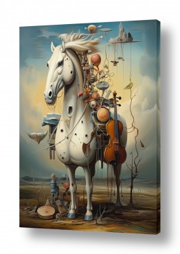 ציורים ציורים של בעלי חיים | סוס מוזיקלי