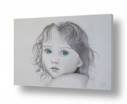 ציורים ציורים אנשים ודמויות | עיניים כחולות