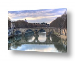 איטליה רומא | גשר והשתקפותו