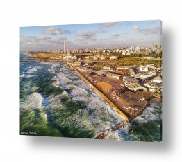 תמונות לפי נושאים תל_אביב | נמל תל אביב מגבוה