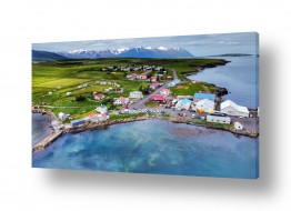 תמונות לפי נושאים ציורי | עיירה ציורית באיסלנד