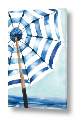 ציורים Mercedes Lopez Charro | שמשיה כחול לבן