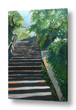 ציורי נוף על קנבס שבילים | Staircase to heaven 