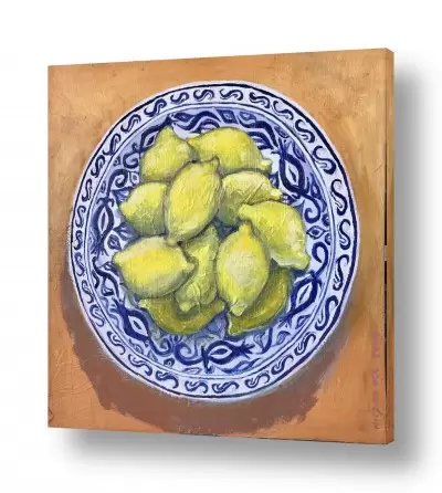 טבע דומם סלסלת פירות | Green citrus 