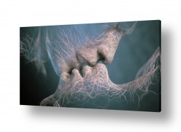 תמונות לפי נושאים נשיקה | זוג אוהבים אבסטרקט