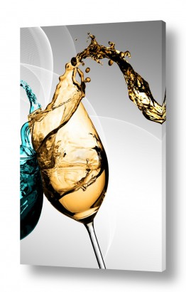 קולקציות תמונות קנבס זכוכית מודרניות | שלשיית יין להצלחה ושגשוג II