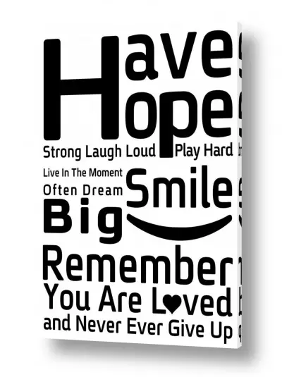 תמונות זכוכית תמונות זכוכית למשרד | Have Hope 1