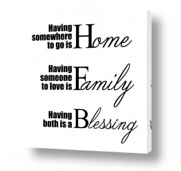 מדבקות קיר מדבקות קיר משפטים - השראה | Home Family Blessing