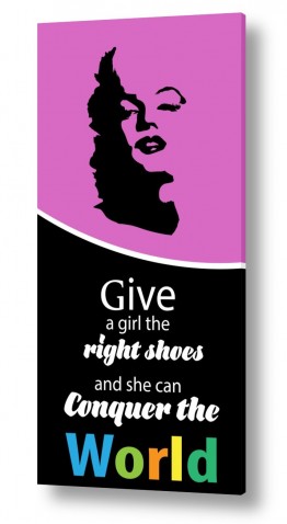 נושאים טיפוגרפיה | Give Girl Right Shoe