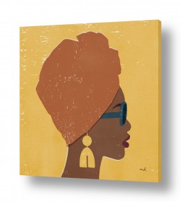 תמונות לפי נושאים ראש | אפריקאית עם עגיל צהוב