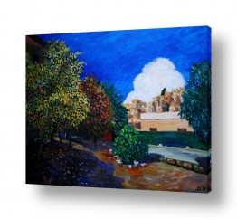 ציורי נוף על קנבס שבילים | חברון בסתיו