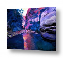 הרים סלעים | עין גדי בערב