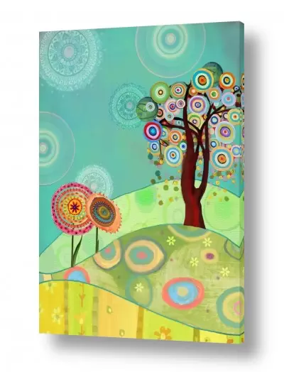 נושאים ציורי נוף על קנבס | Circle tree
