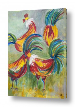 תמונות לפי נושאים צבעים | תרנגולים באחו