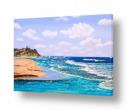נריה ספיר נריה ספיר - ציור ריאליסטי - חוף ים | מפגש החוף והים