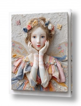 אמנות דיגיטלית חדרי ילדים | בובת חרסינה