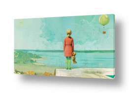 חדרים תמונות מעוצבות לחדר שינה | ילדה עם דובי