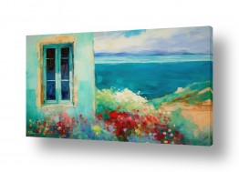 ציורים אורית גפני | חלון אל הים
