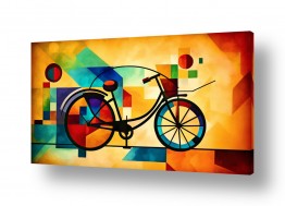 אורית גפני אורית גפני - אמנות דיגיטלית לבית ולמשרד - עיגול | אופניים בעידן המודרני