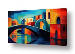ציורים אורית גפני | גשרים על המים