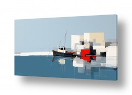 אורית גפני אורית גפני - אמנות דיגיטלית לבית ולמשרד - סירות מפרש | על קו האופק