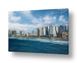 תמונות נוף לסלון תמונות ים ושמים לסלון | חוף תל אביב