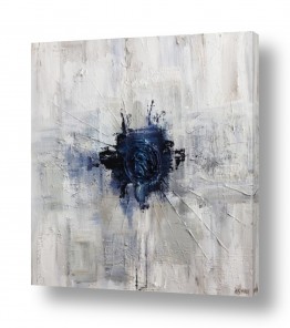 מופשט גיאומטרי מופשט מעגלי | ירח כחול