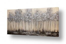 תמונות זכוכית תמונות זכוכית אבסטרקט מופשט | יער כסוף