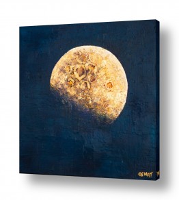 תמונות מעוצבות לסלון תמונות גדולות לסלון | Lunar Whisper