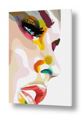 אמנות דיגיטלית פופ ארט | פנים בצבעים 