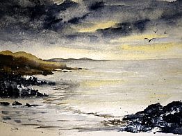 חוף נטוש בסתיו