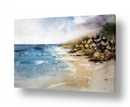 נוף ים גלים | שפת ים