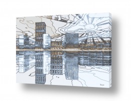 רעיה גרינברג רעיה גרינברג - «פנטזיה ממוחשבת«-ציור דיגיטלי - השתקפויות | נוף עירוני