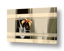 ציורים ציורים אנרגטיים | מן החלון פרח עציץ