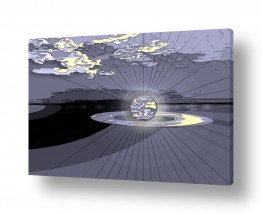 ציורי אבסטרקט מפות מופשטות | פני ירח