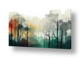 נושאים ציורי נוף על קנבס | יער ירוק