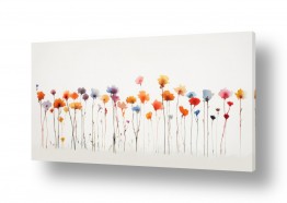 ציורי אבסטרקט מופשט מינימליסטי | פרחים 