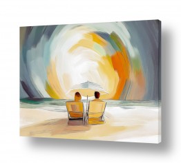 נוף ים גלים | שניים מול האינסוף