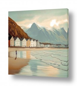 ציורים יניב גרינברג | השקט בין ההרים