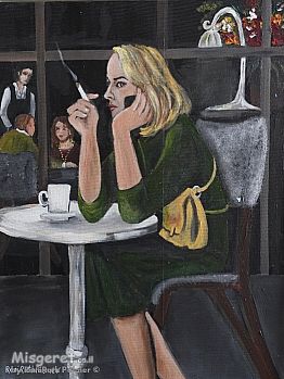 שיחת טלפון בבית קפה
