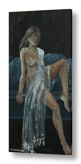 רוני רות פלמר רוני רות פלמר - מודרני, אוירה, דמויות,נוף ואבסטרקט - נשים | אישה עם צעיף שקוף