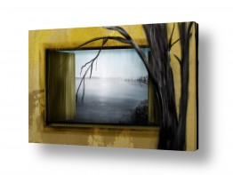 ציורי שמן / אקריליק ציורי נוף | חלון לאגם